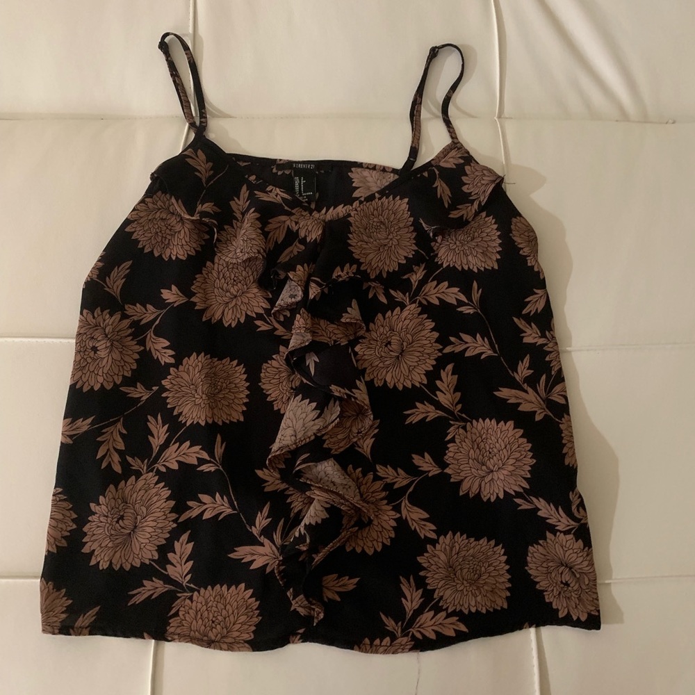Black Spaghetti Strap Blouse